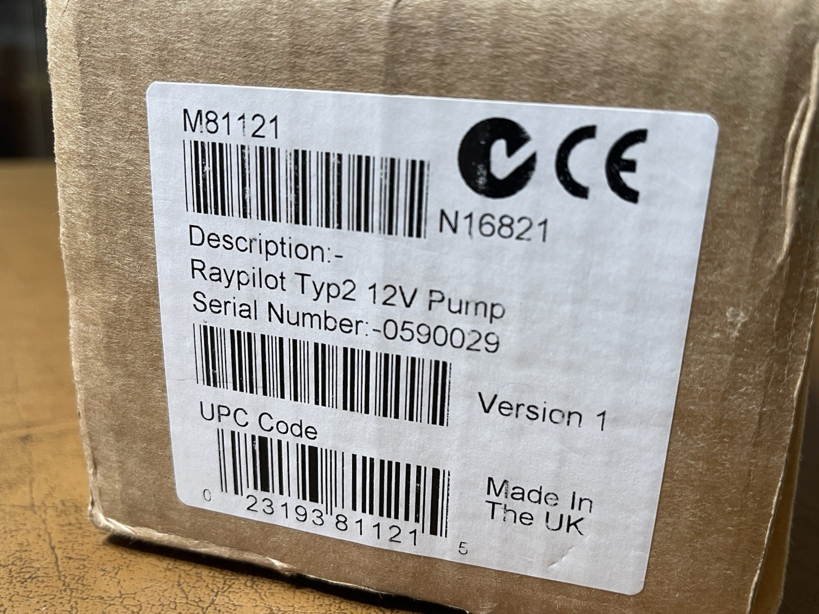 Raymarine Type 2 Pump 12V Raypilot M81121