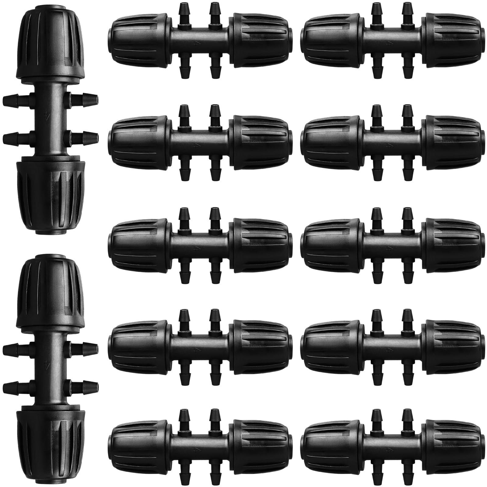 Drip Irrigation Fittings for 1/2 Inch to 1/4 Inch Tubing Reducing Teeï¼š1/2″ 1/