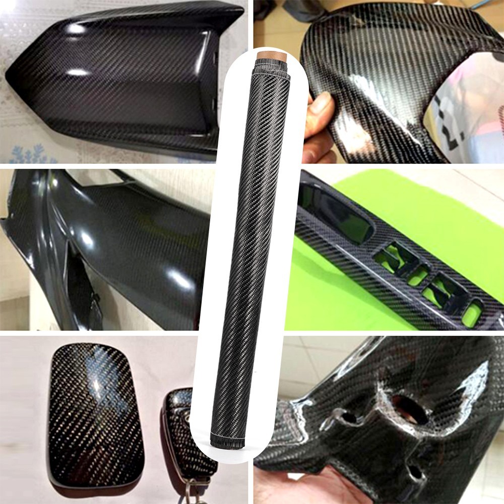 4.9ft x 7.87″ Carbon Fiber Fabric Roll Pure Fabric Carbon Fiber Sheet 2 x 2 Twil