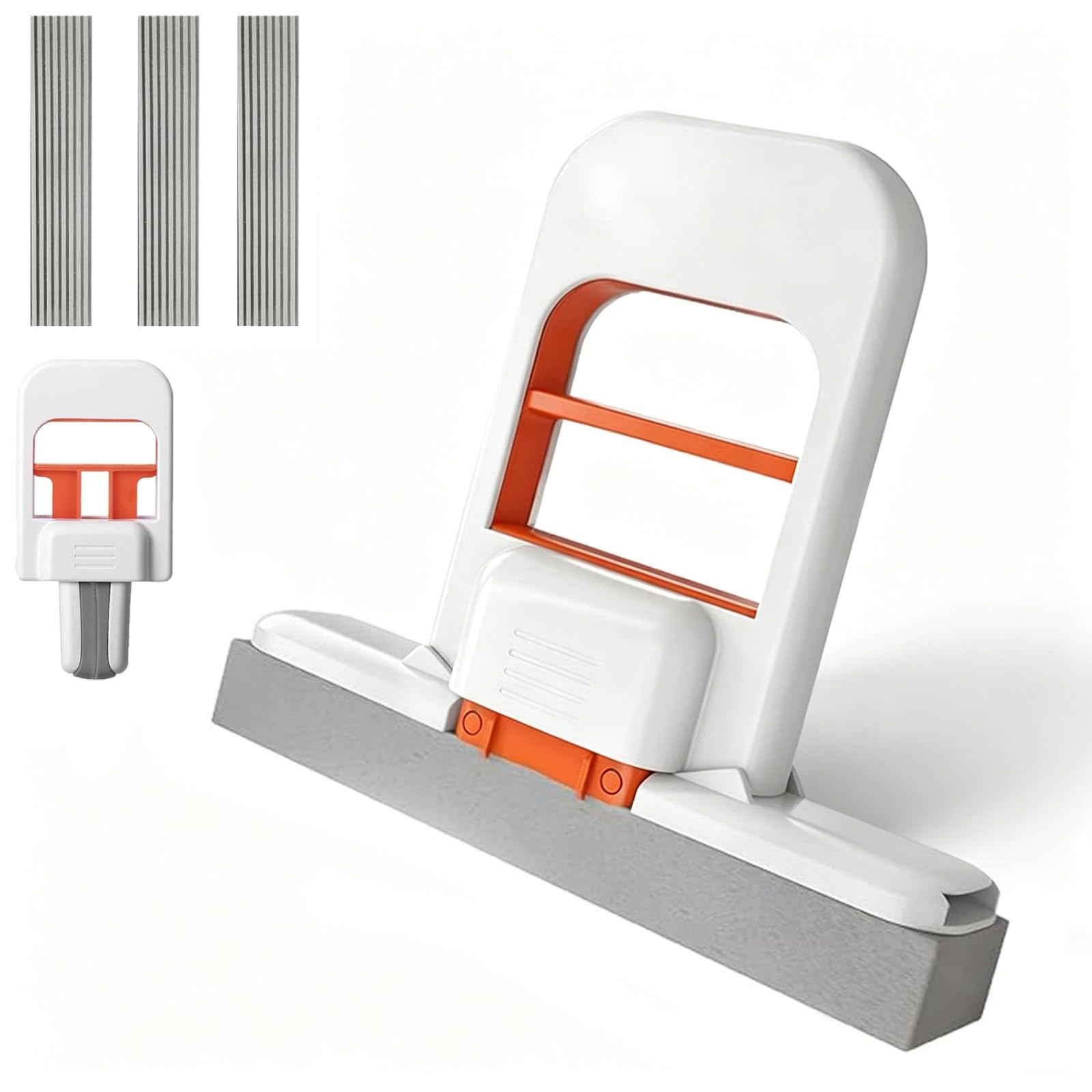 Self Squeezing Mini Mop, Foldable 5.90*5.51 * 2.36 in/15x14x6 cm, White