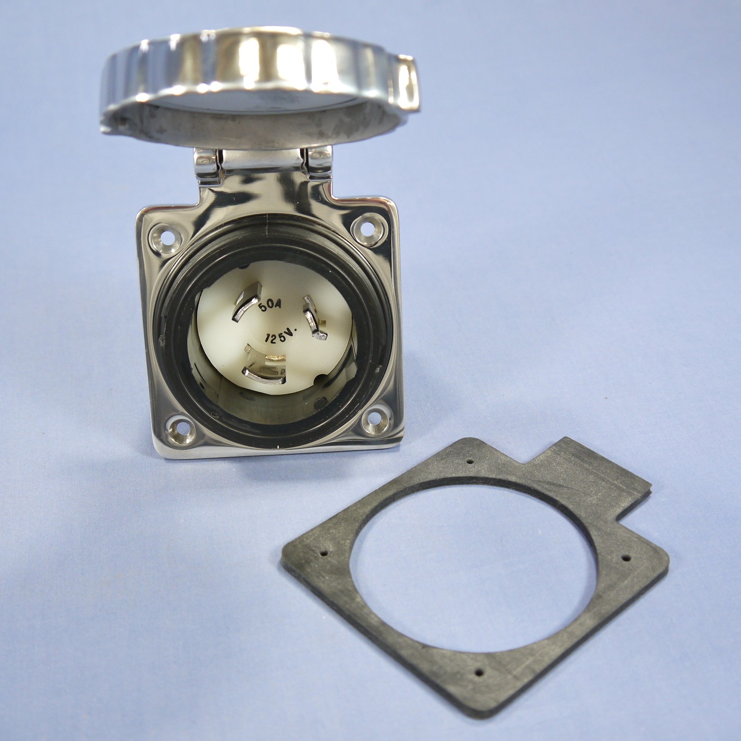 Leviton 6372-CR Turn Twist Locking Flanged Inlet Receptacle NON-Nema 50A 125V