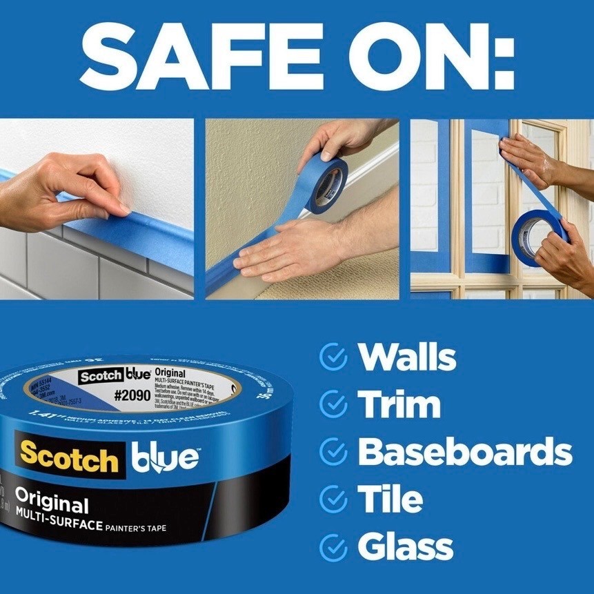 ScotchBlue 1.88 In. x 60 Yds. Original Multi- Surface Painter’s Tape (3 Rolls)