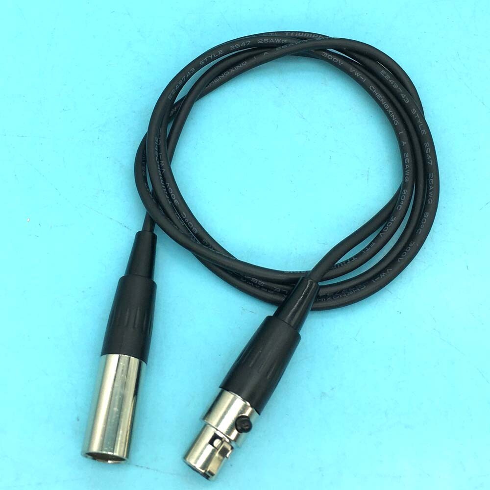 Mini XLR Male 3-pin to Mini XLR Female 3-pin Pro Microphone Cable Audio 50-300cm