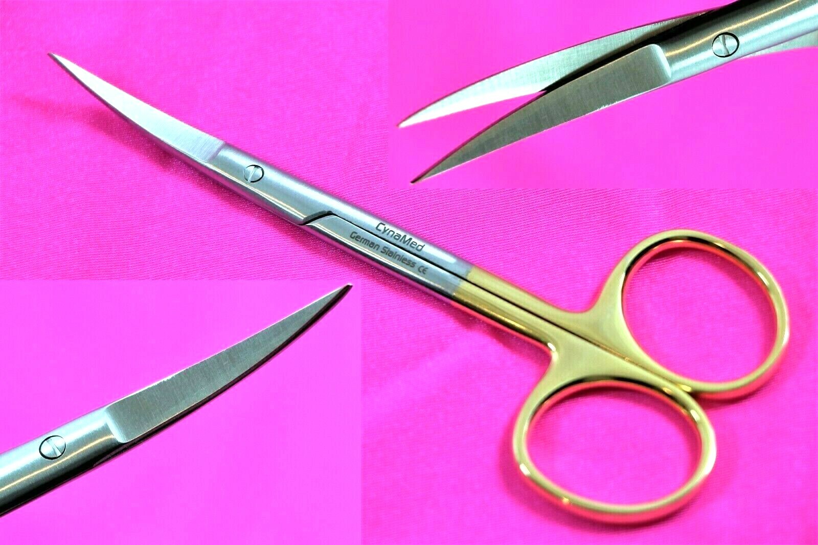 10 GERMAN TC IRIS MICRO SURGICAL SCISSORS STR+CVD 4.5″ W/TUNGSTEN CARBIDE INSERT