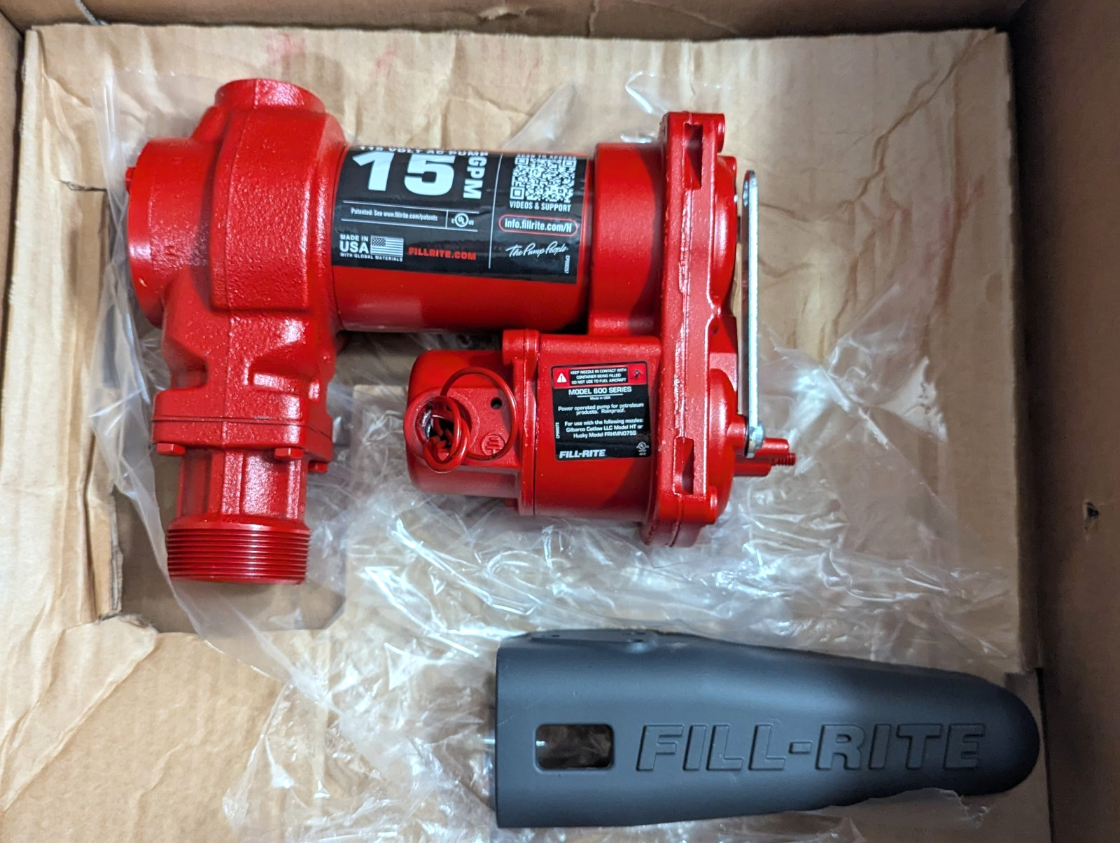 Fill-Rite FR610H 115V 15-GPM Fuel Transfer Pump w/ Hose & Nozzle/Gas, Diesel,E15