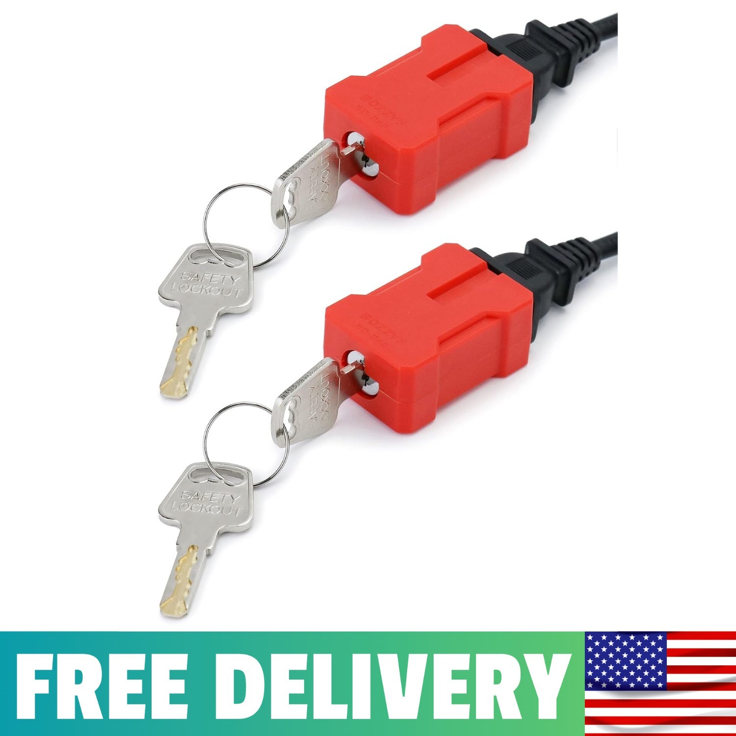Electrical Cord Plug Lockout Device For Electrical Cord, 2 Pack Plug Locking