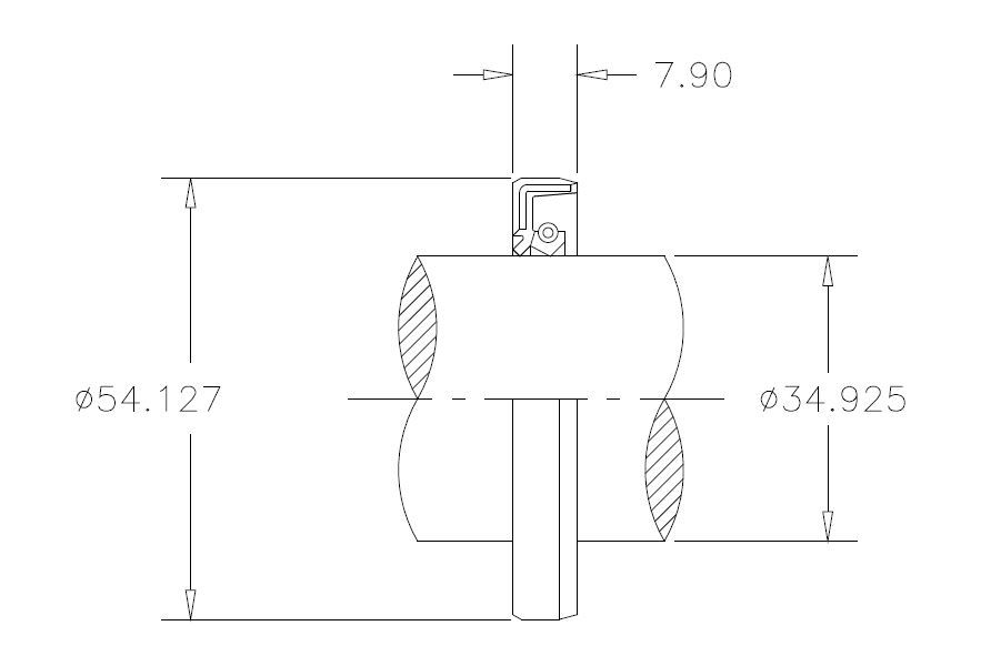 40HP Rotary Cutter Gearbox Input Oil Seal, Land Pride part 060060, 05-002