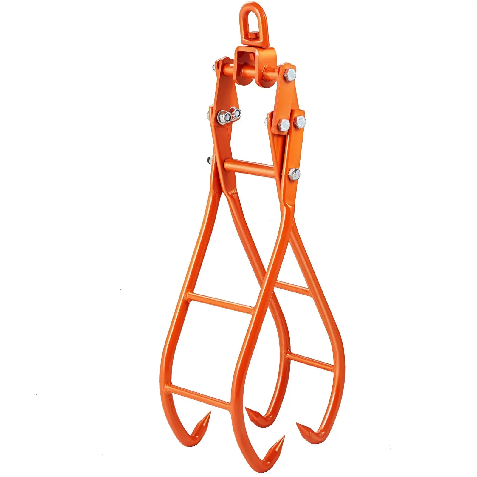 36″ Timber Log Lifting Tongs 4 Claw Swivel Steel Grapple 1500kg Loading Capacity