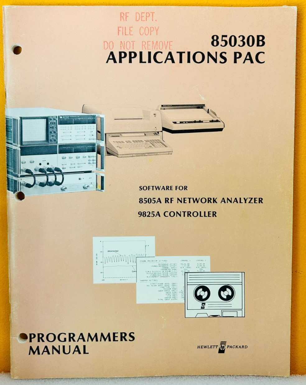 HP 85030-90005 1976 85030B Application Pac 8505A / 9825A Programmers Manual.