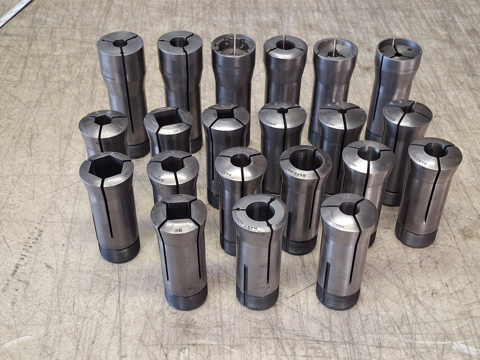 Hardinge 21 Piece 5C 5C-EN1 5C-EN2 Lathe Collet Set Lot