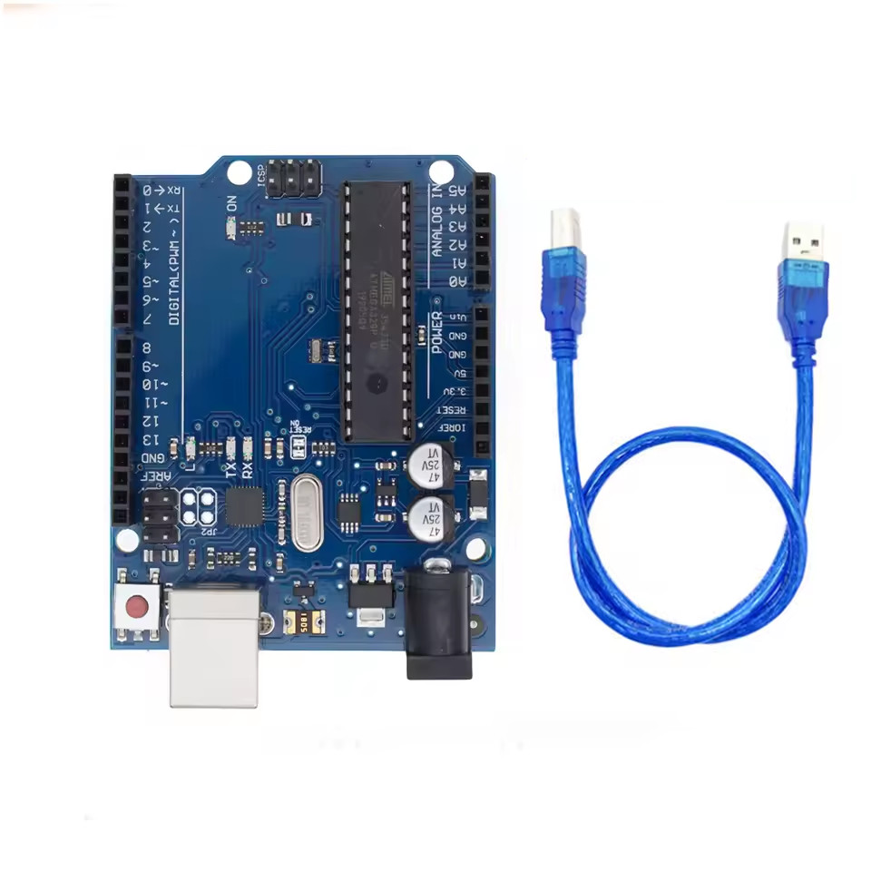 Arduino Uno Compatible ATMEGA328P DIP 28 Package W/ USB B Cable 32KB ROM 2KB RAM