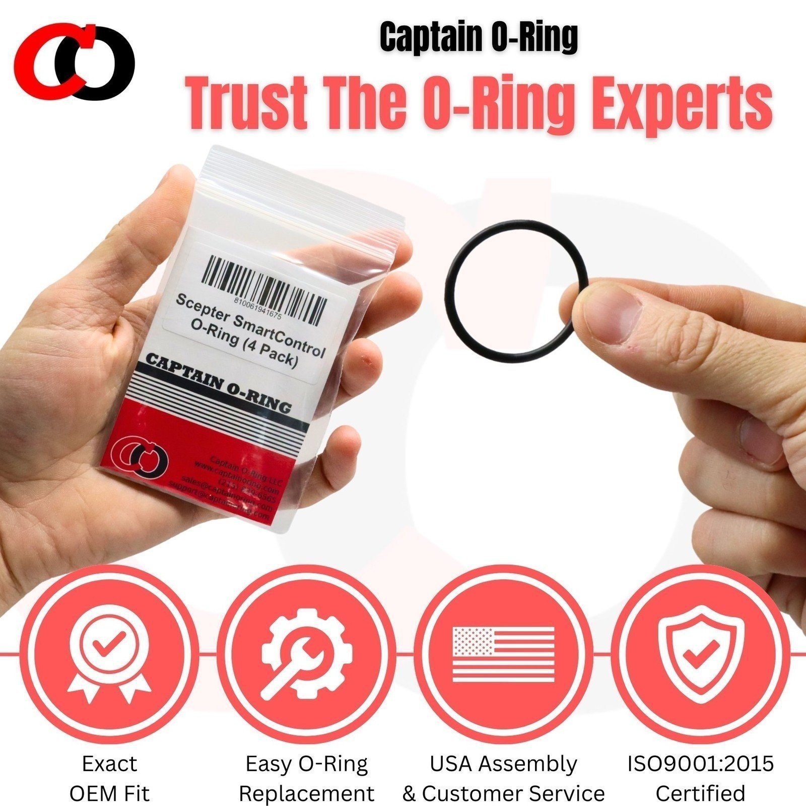Captain O-Ring – O-Rings for Scepter SmartControl Gas Can Spout (4 Pack)