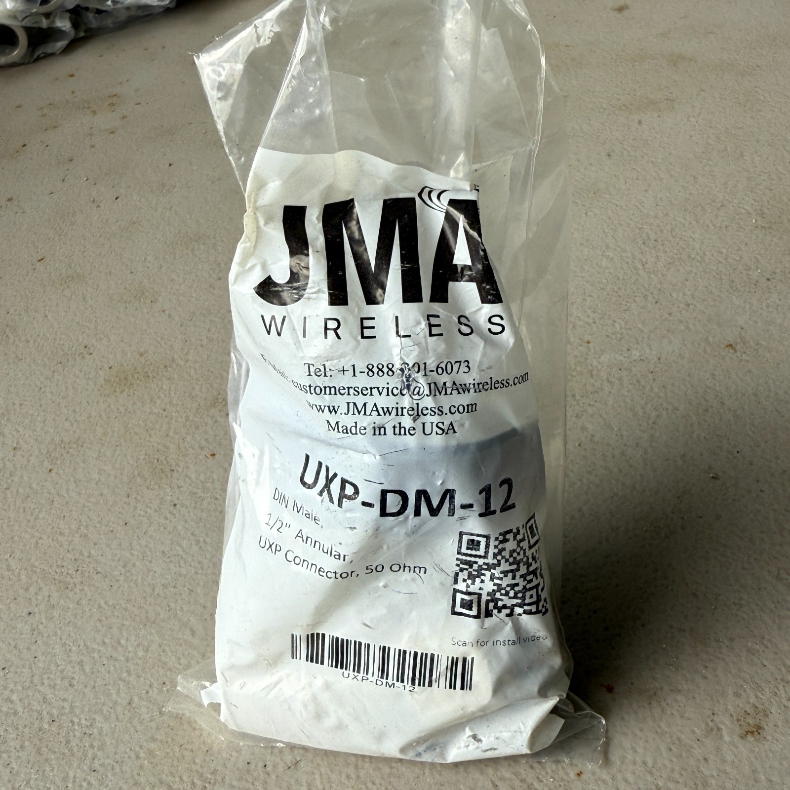 (LOT OF 22) JMA UXP-DM-12 DIN Male UXP 1/2″ Annular Cbl Connectors 50 Ohm 4.3-10