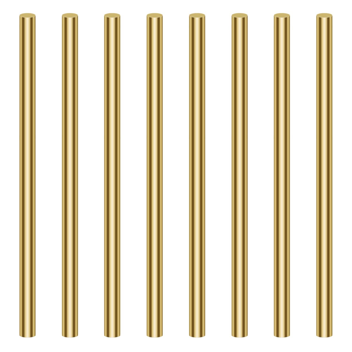 8 Pieces 5.0mm Brass Round Rods, Brass Solid Round Rod Lathe Bar Stock, 5.0mm…