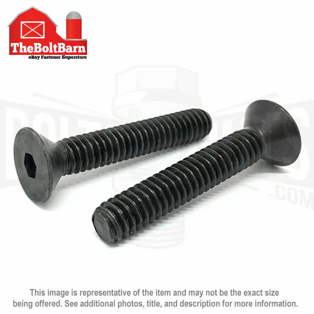 1/4″-28 Alloy Steel Flat Socket Head Cap Screws Black Oxide (Pick Length & Qty)
