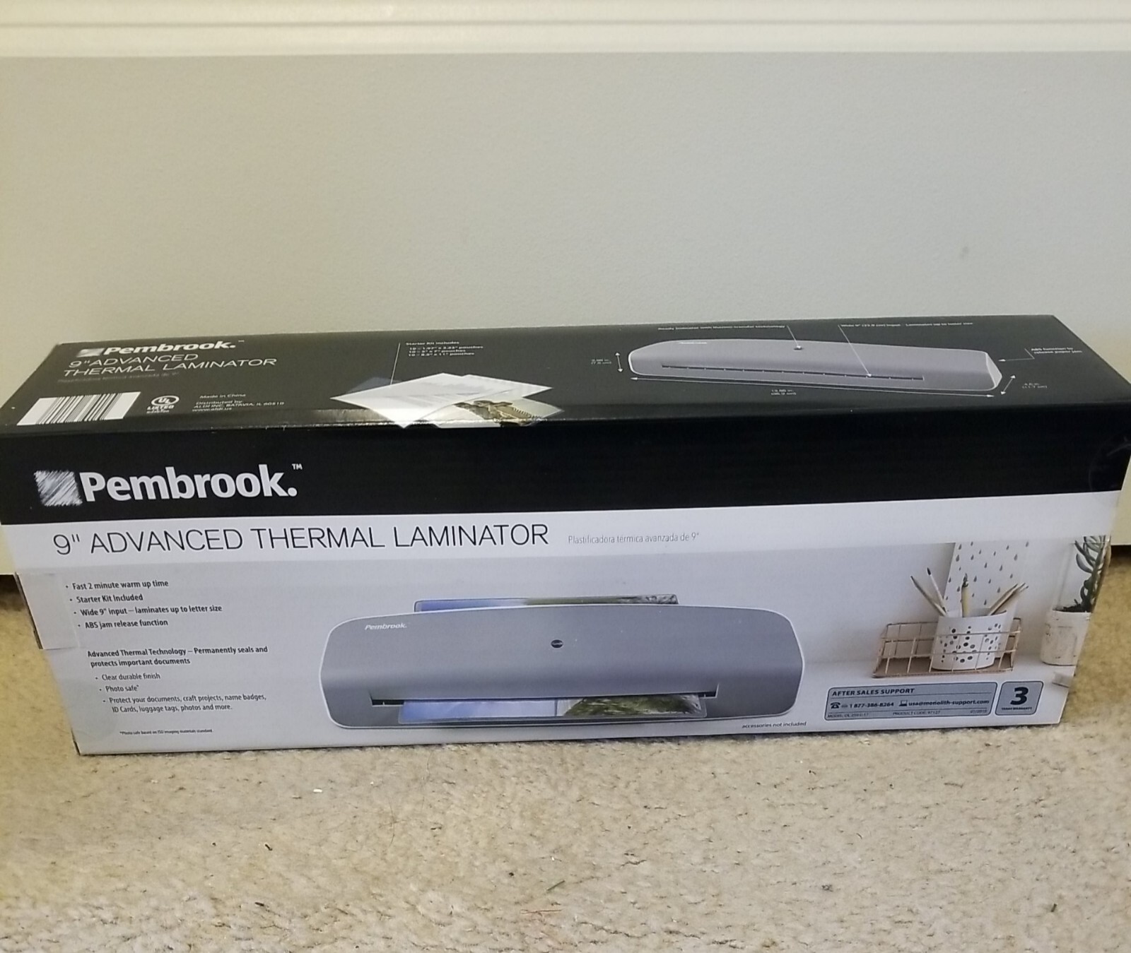 Pembrook 9″ Advanced Thermal Laminator Starter Kit Included