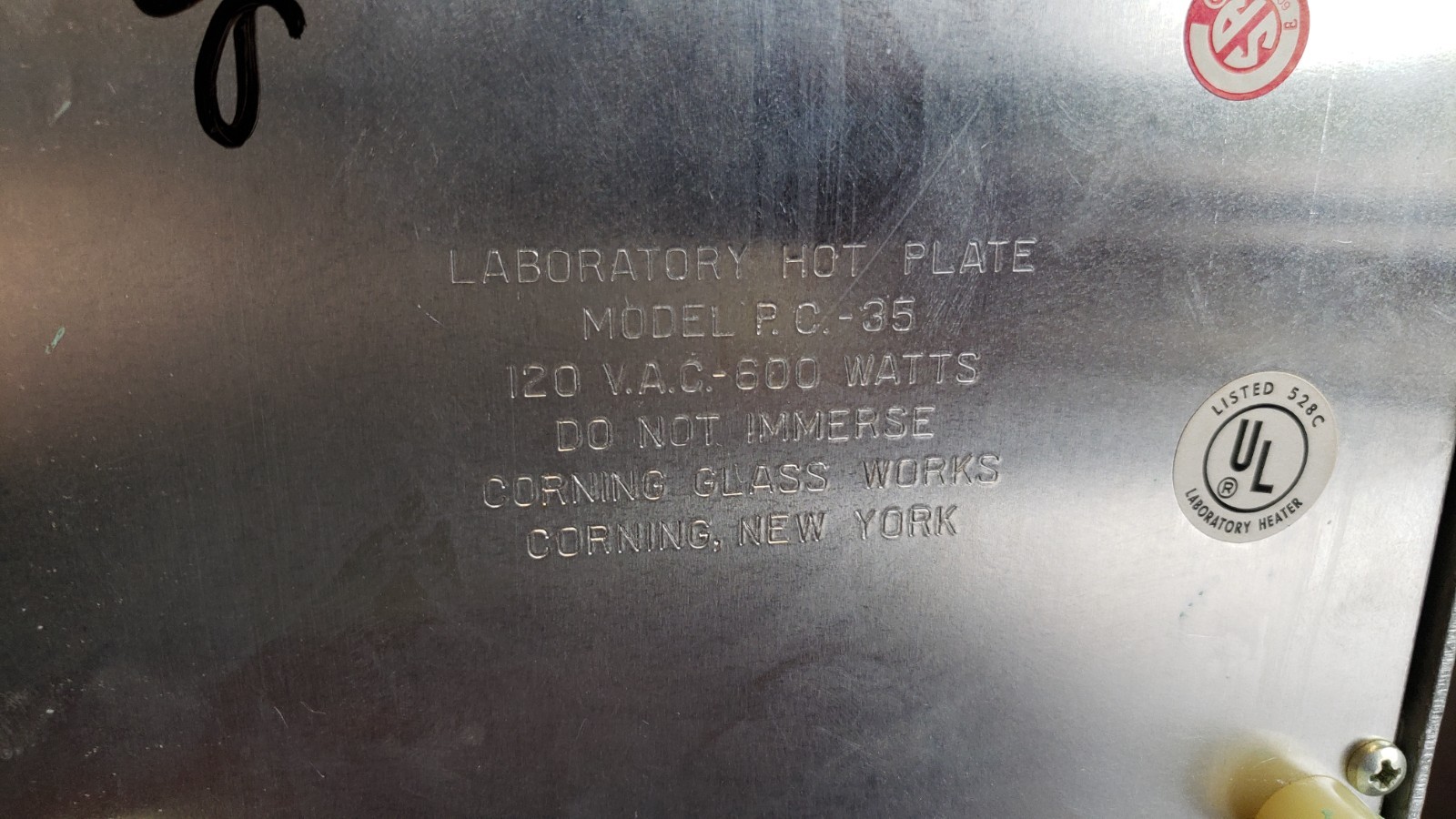 Corning PC-35 Laboratory 5×7 Inch Ceramic Hot Plate * TESTED