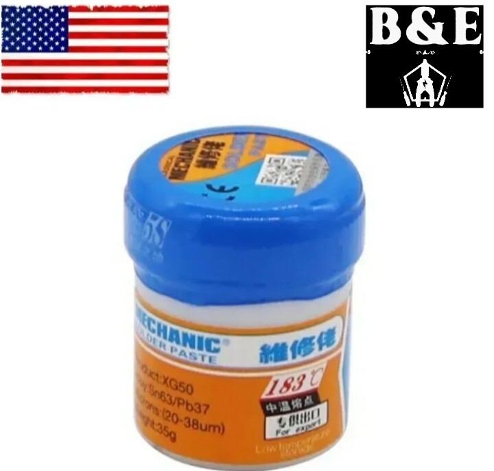 Mechanic XG50 , Sn63 Pb37, Solder Paste, Flux IPX3, Pcb, Weight 35g 183c