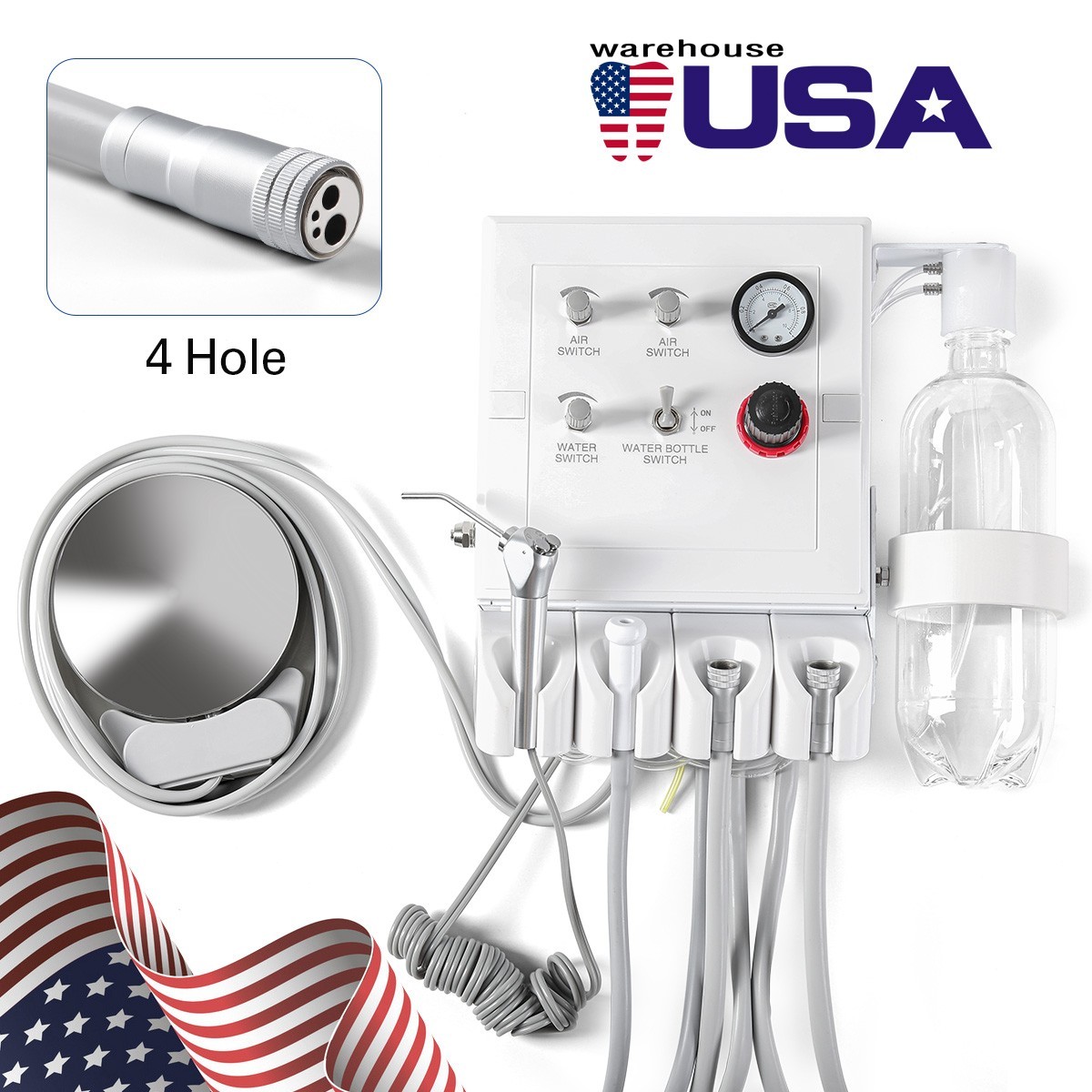US Dental Silent Oil-Free Dental Air Compressor Medical Pump/Dental Turbine Unit