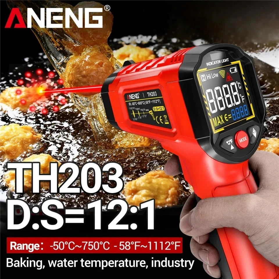 Infrared Thermometer LCD Digital Non-contact Laser IR Temperature Gun Temp Meter