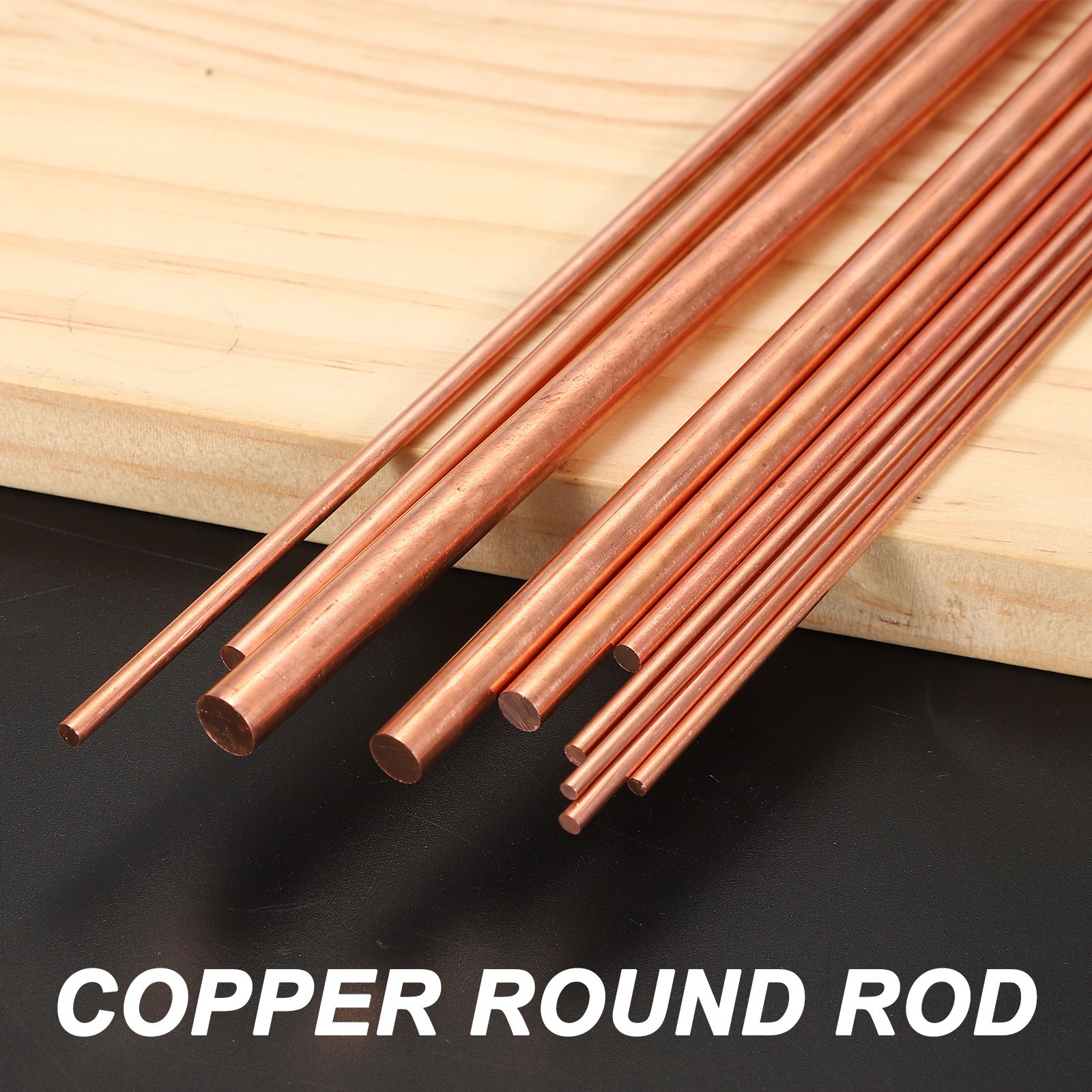 3Pcs 99.99% Pure Copper Round Rod, 1.6mm / 0.06″ Dia 10.2″ Length for DIY
