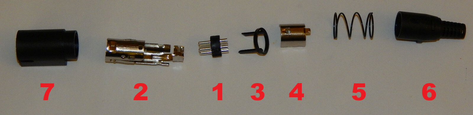 3 polig Mini Power DIN Stecker Lötversion mit Verriegelung Einbaubuchse Hosiden