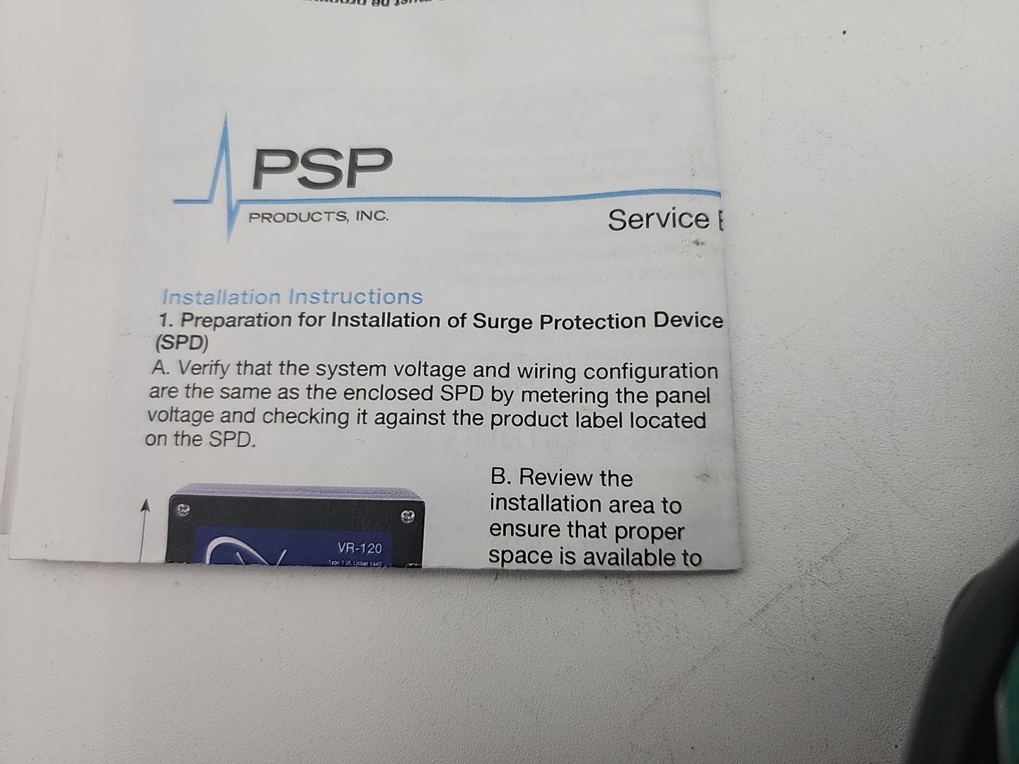 PSP Vortexx™ Series R – VR2-120-4XM 120/208V 3ph Surge Protector; F4-3