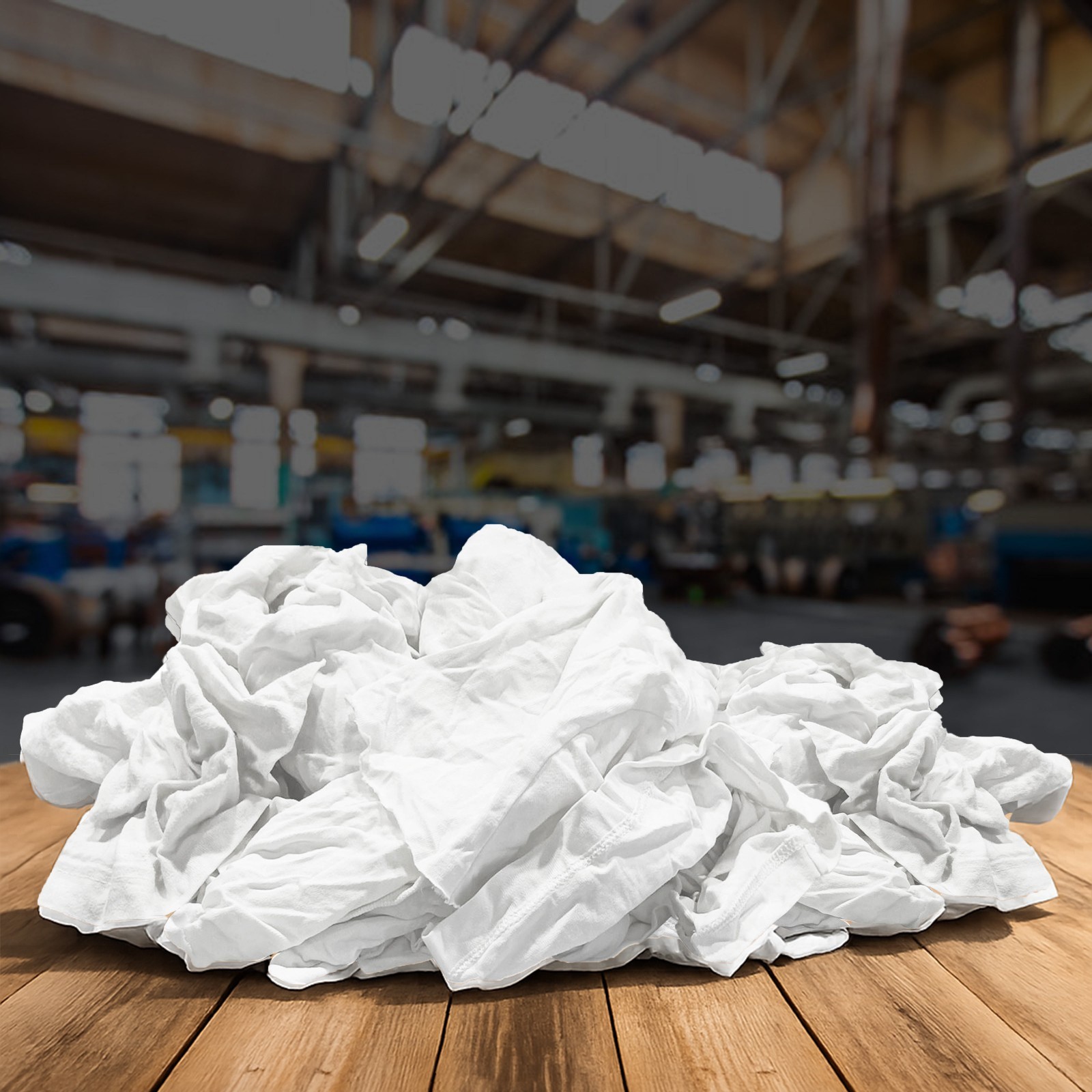 White Knit T-Shirt Cotton Rags-1000 lbs. Pallet 40×25 lbs -Multipurpose Cleaning