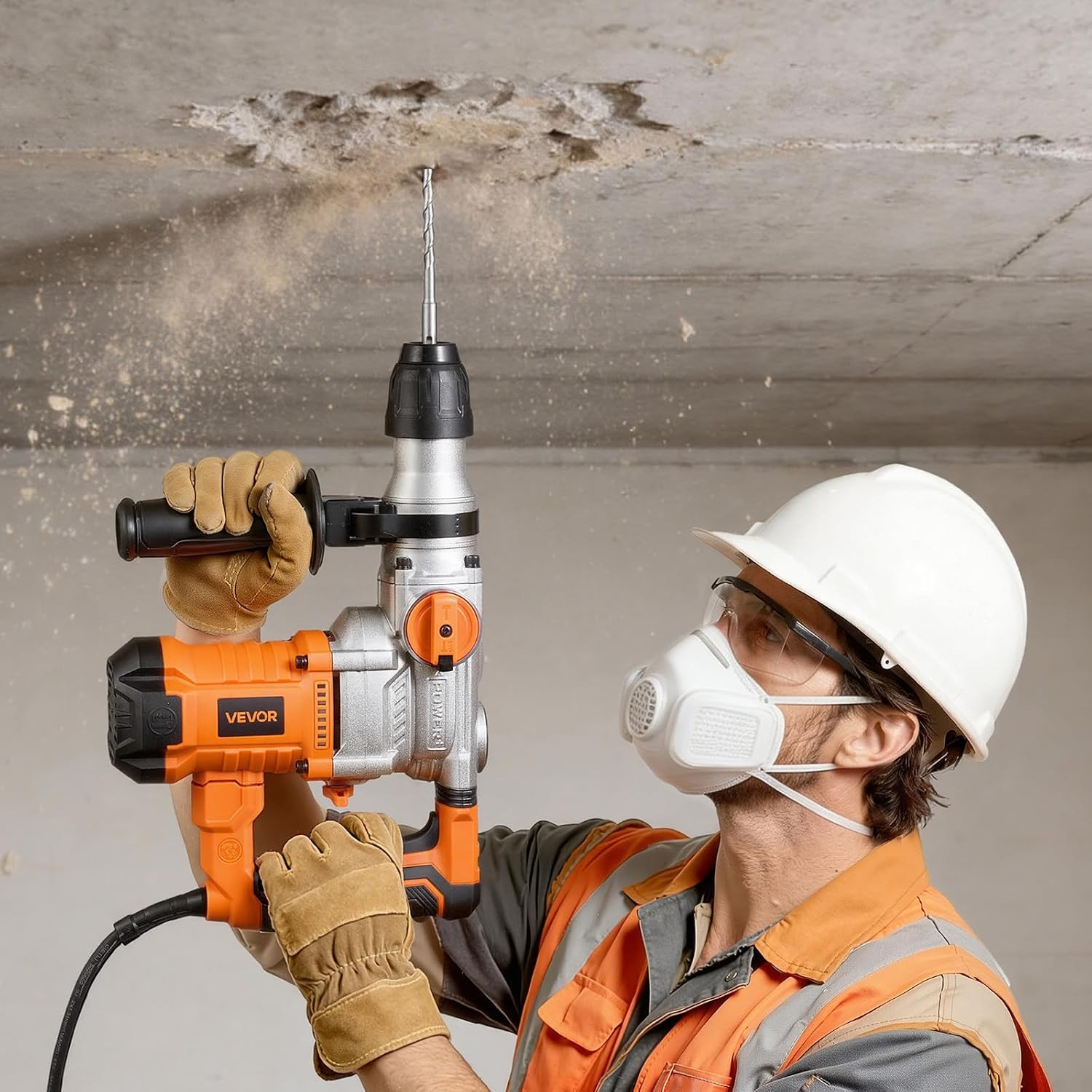 Rotary Hammer Drill, 1-1/8 in Sds-Plus Electric Corded Heavy Duty Rotary