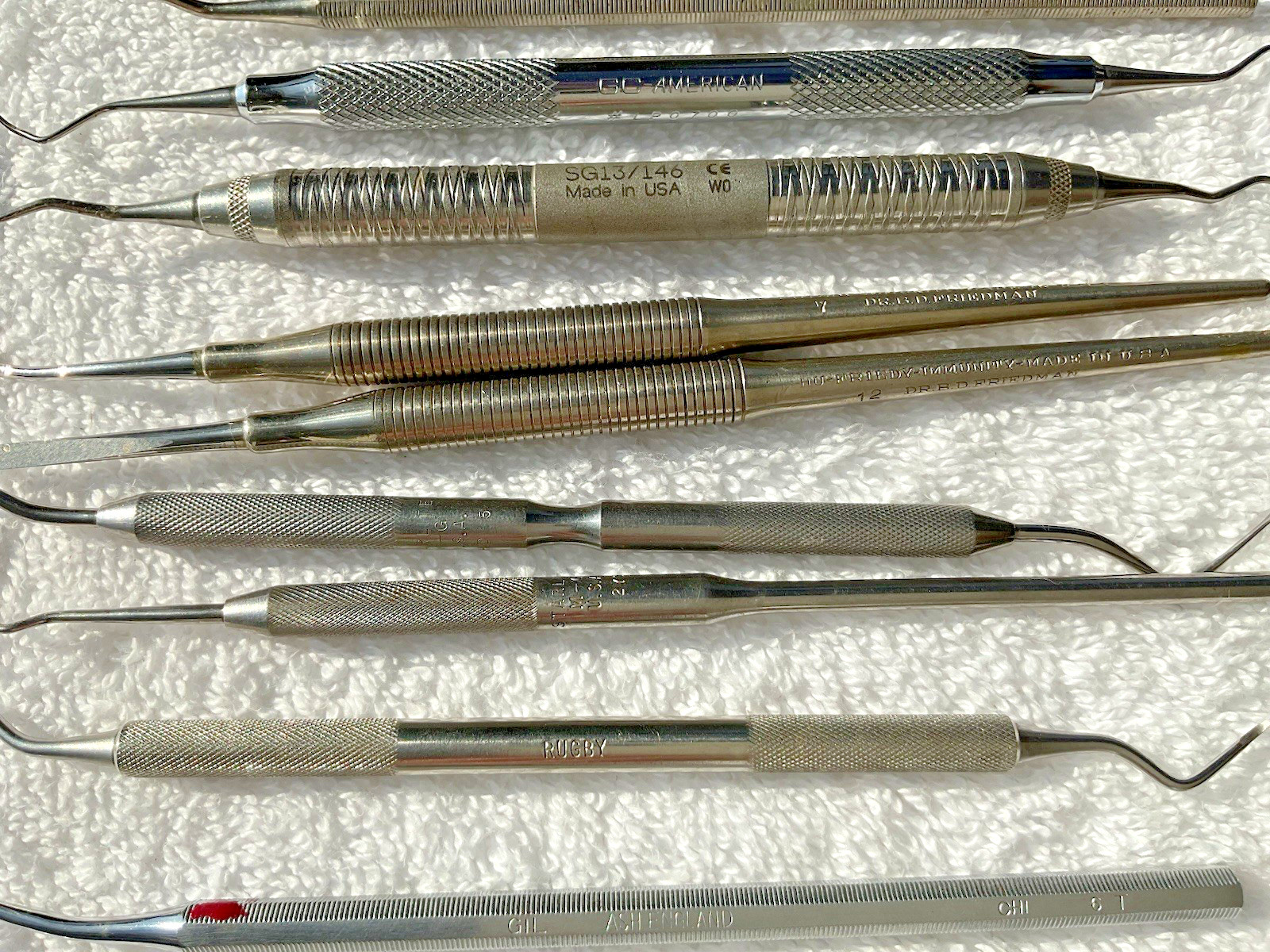 34 Lot of 34 Vintage Branded Dental Tools Picks Tweezers