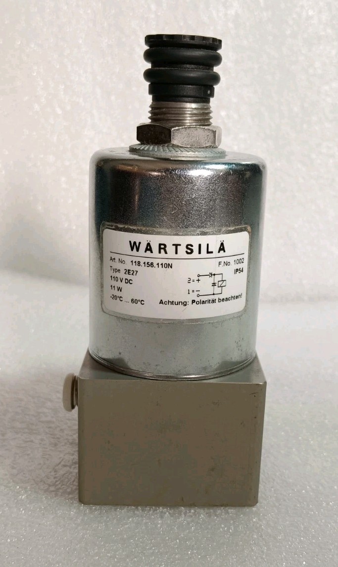 Wartsila Art.No 118.156.110N Type 2E27 Solenoid Valve 110VDC New As Images