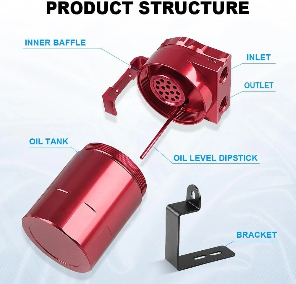 Oil Catch Can, Aluminum Oil Separator Tank Compatible with 2014-2018 Silverado