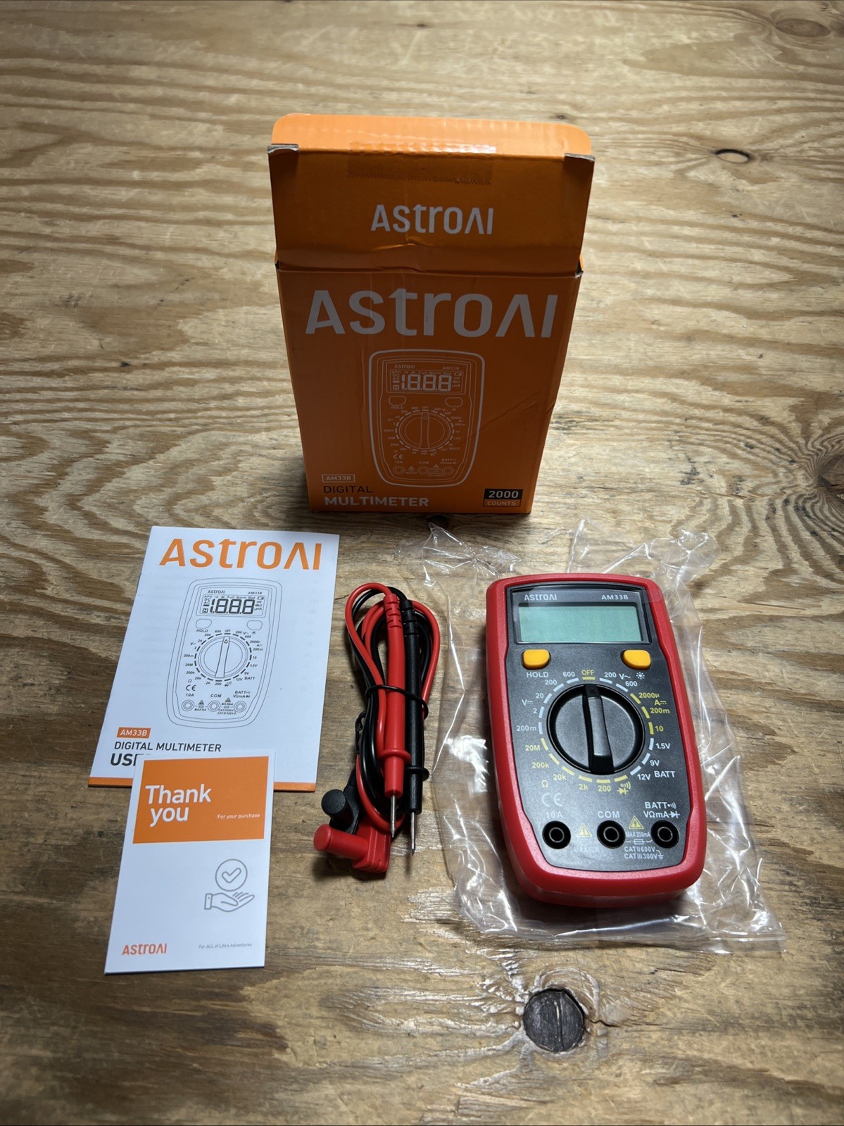 AstroAI Digital Multimeter Tester 2000 Counts with DC AC Voltmeter and Ohm Vo