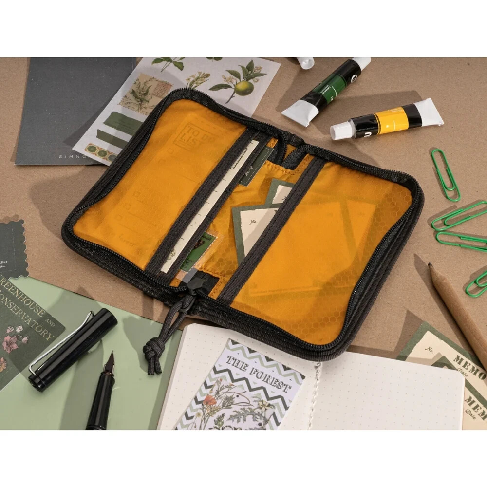 LOCHBY Pocket Journal Bumblebee Notebook Cover | Water Resistant Waxed Canvas