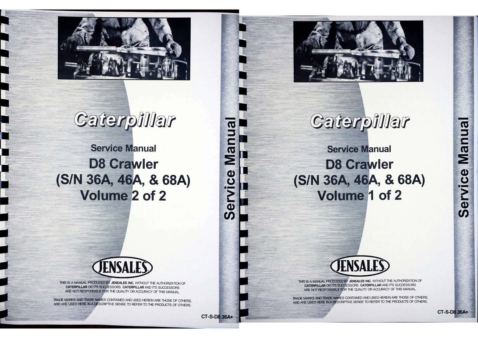 Caterpillar D8 D8H Crawler Service Repair Manual S/N Breaks Apply