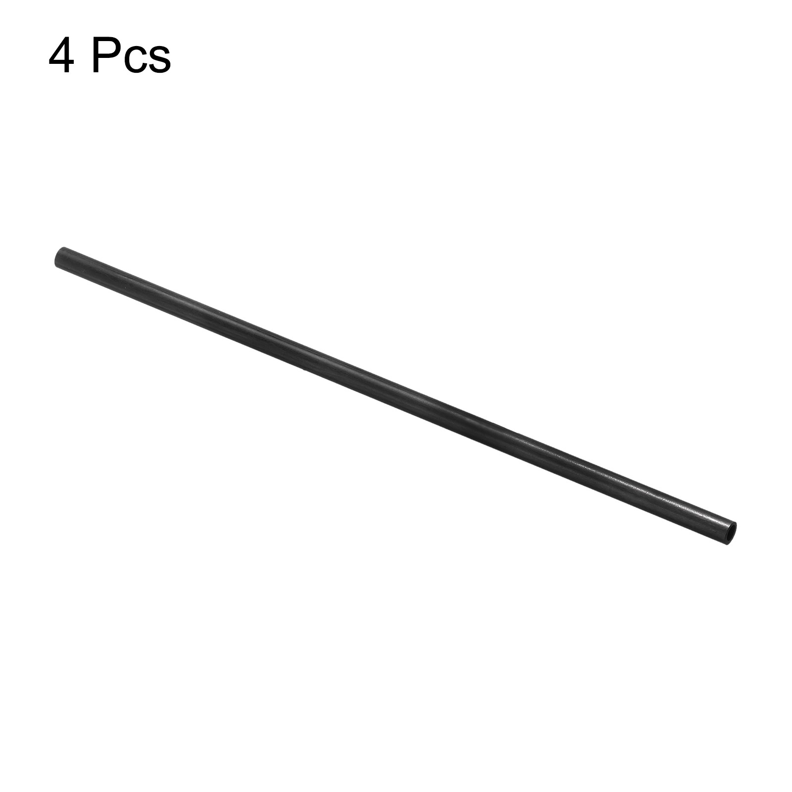 4 Pcs 4mm x 6mm x 500mm Carbon Fiber Tube Pultruded Carbon Fiber Tubing