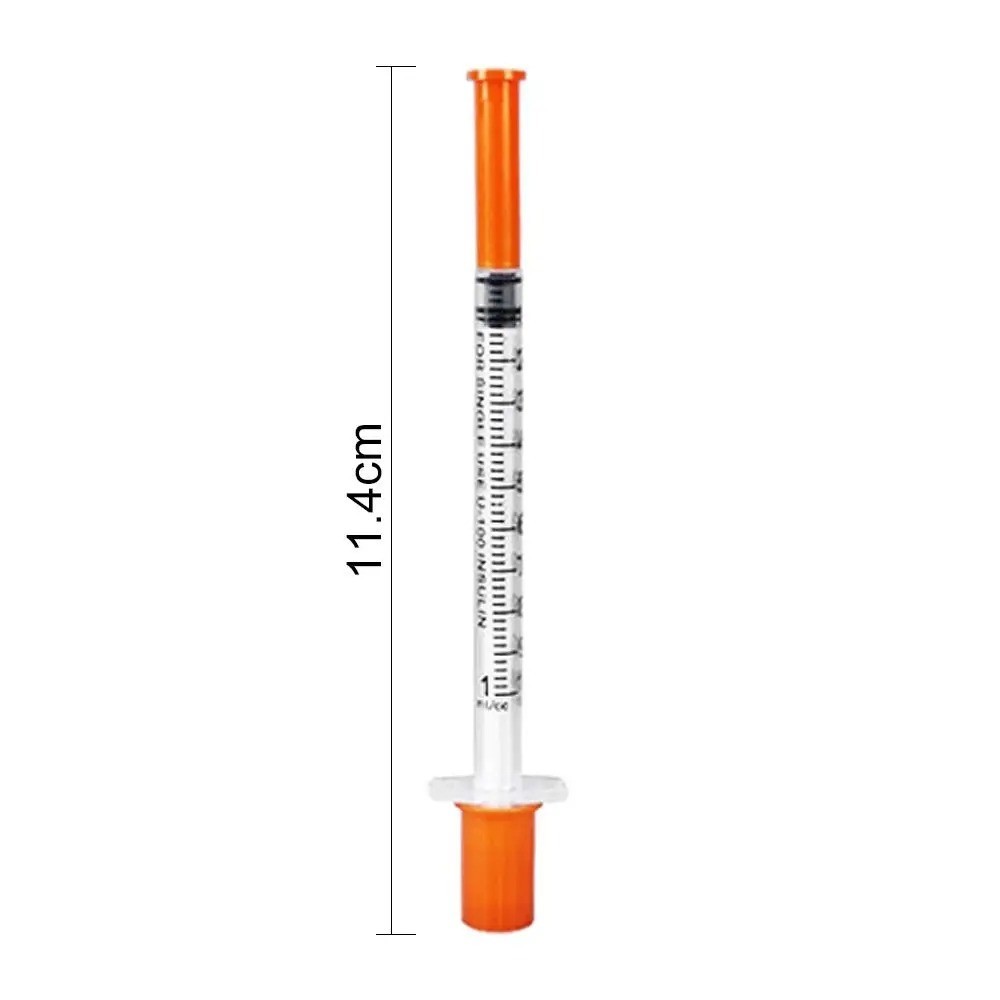 1ml/cc. 10pcs Manual Push Syringe Feeding Device Straight Tip Needle Plastic