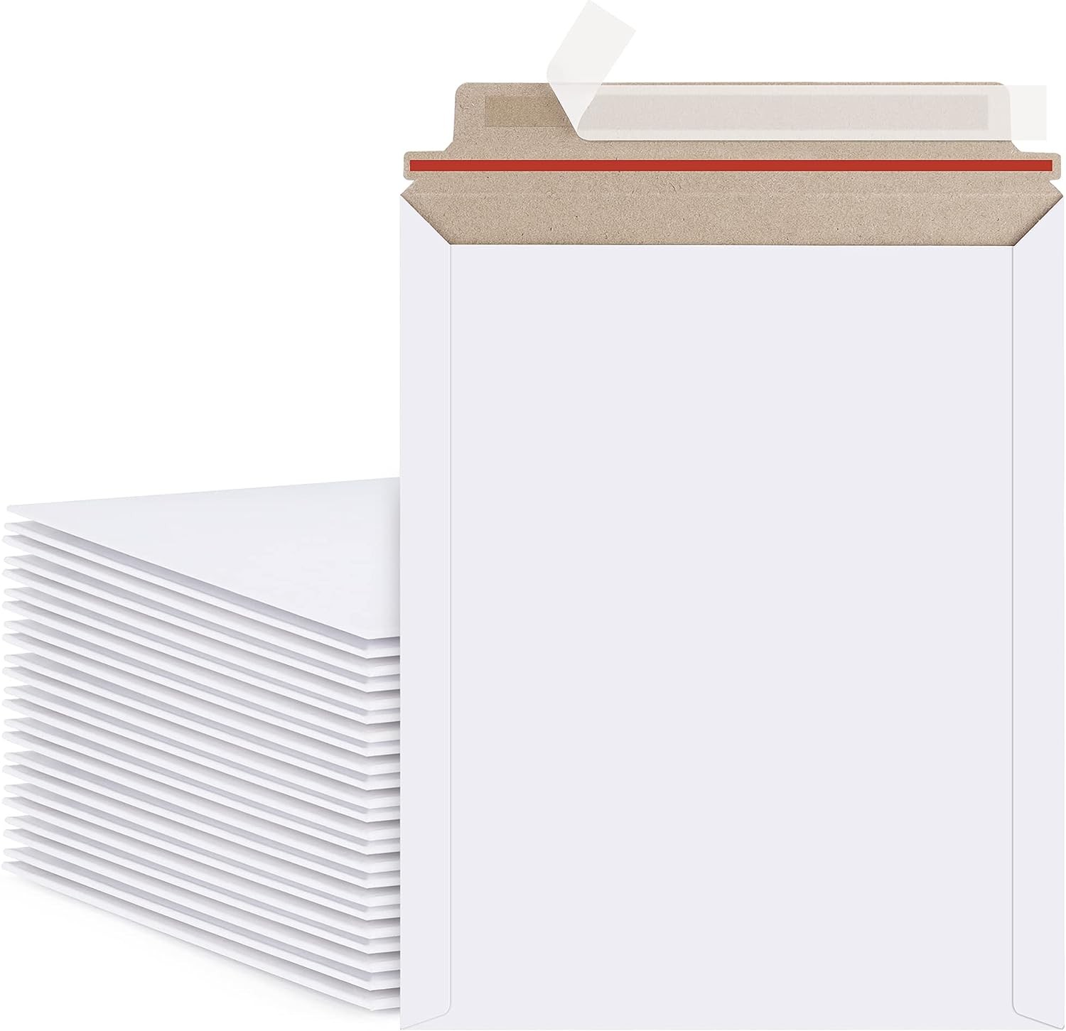 6″x8″ Rigid Flat Photo Mailer Document Envelope Stay Flat Cardboard Self Sealing