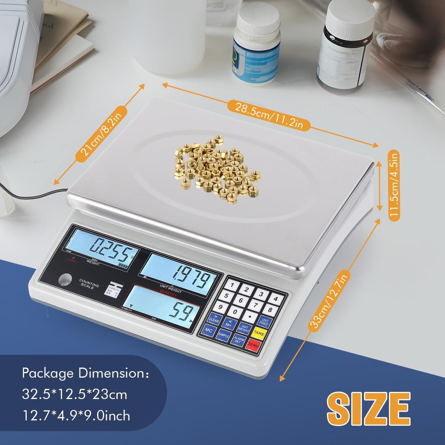 Industrial Counting Scale Digital Scale for Parts and Coins Kg/G/Lb Electronic G