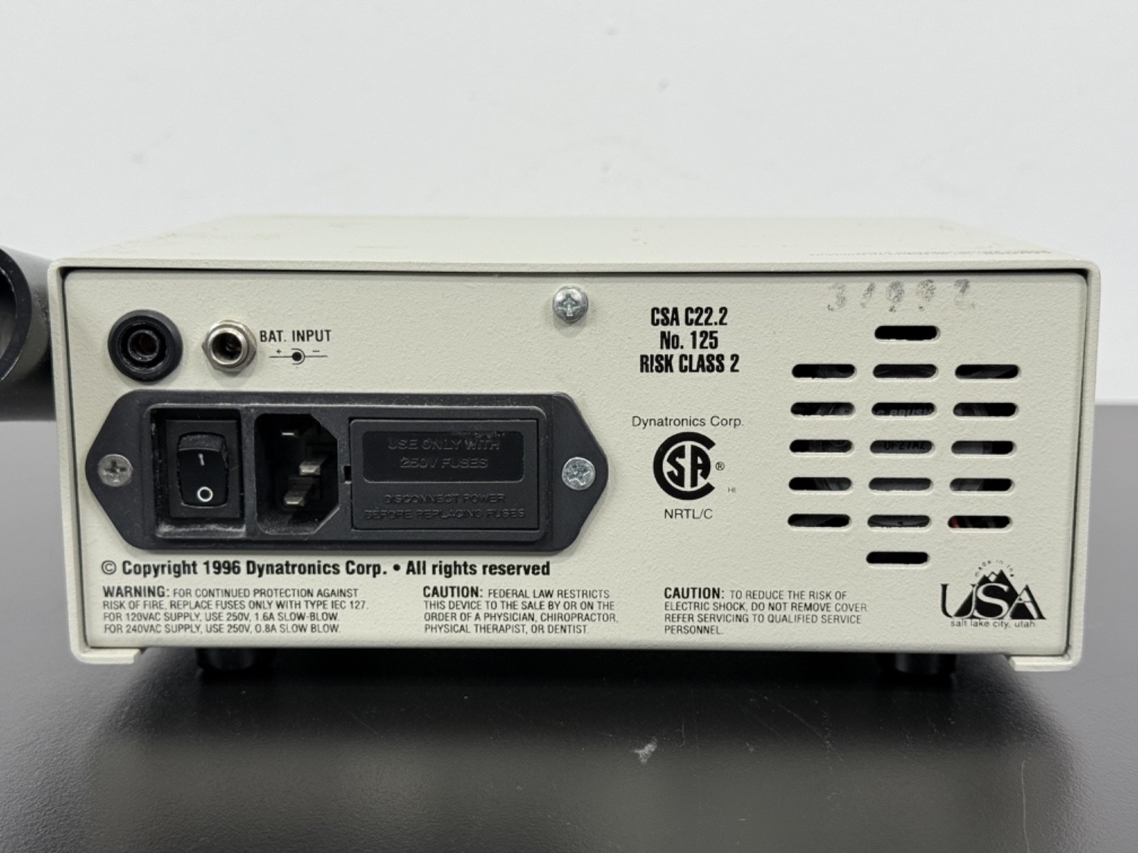 Dynatronics Dynatron 125 Therapeutic Ultrasound Unit 1 & 3 MHz