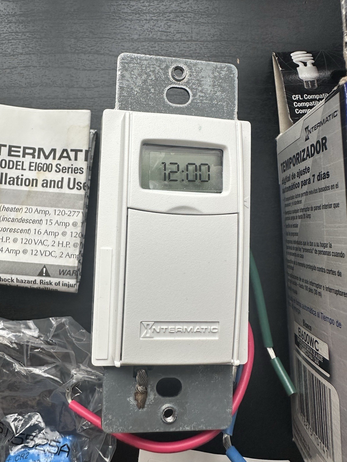 Intermatic ~ EI600WC ~ 20A 120-277VAC Programmable Timer Heavy-Duty White ~ (v)
