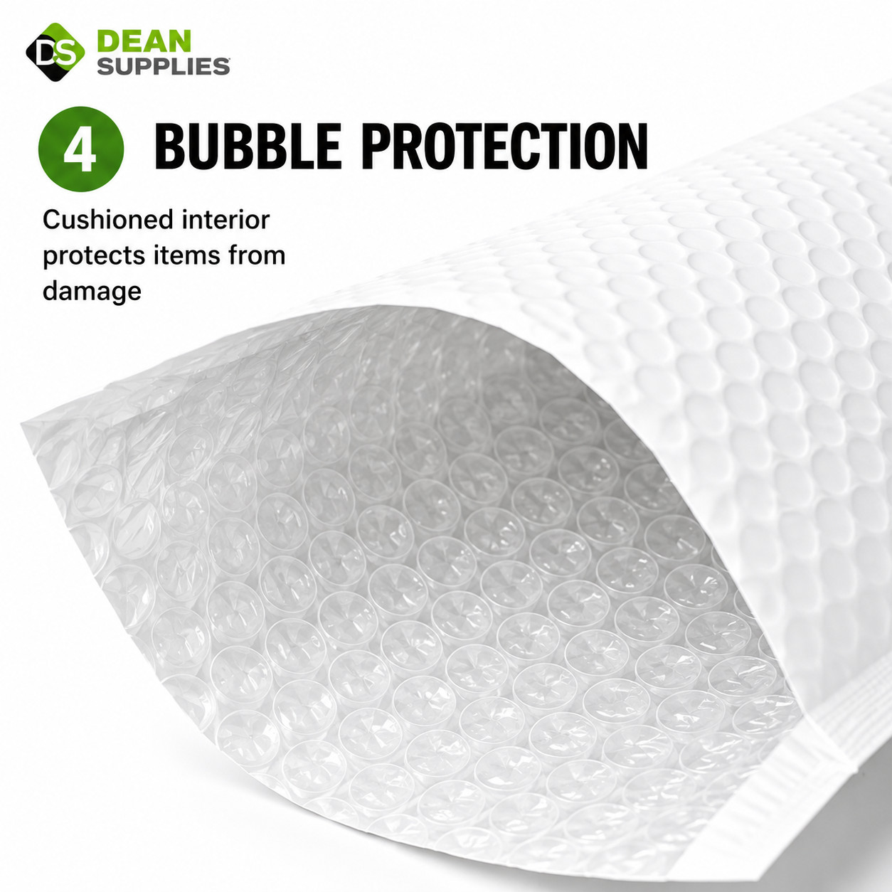 10.5×15 Bubble Mailers White 100 Pack Padded Shipping Envelopes Peel