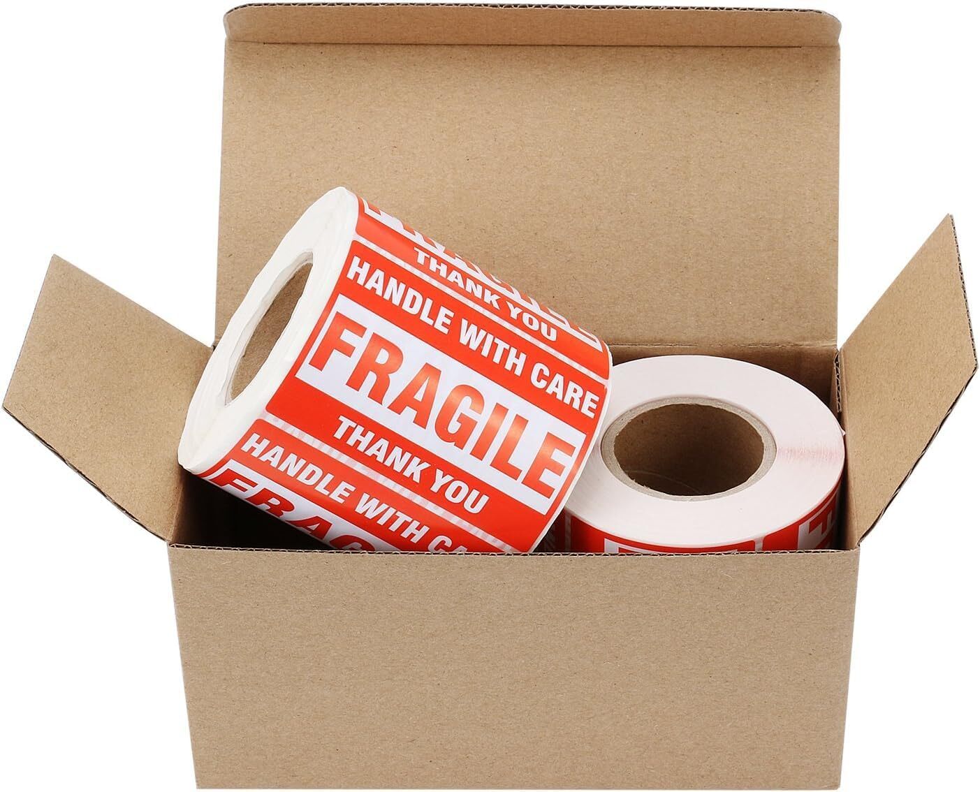 1000 Fragile Stickers 2×3 Handle With Care Thank You 500 / Roll Warning Labels