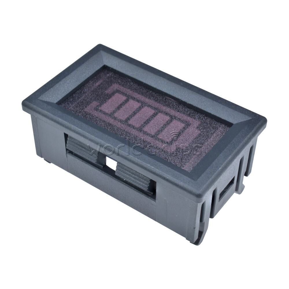 12V Li-on Lead-acid Battery Capacity Level Indicator Low Battery Flash Alarm New