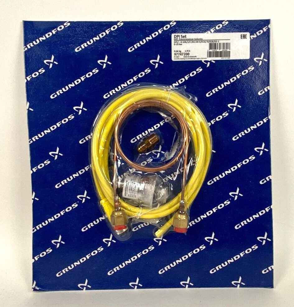 Grundfos 97747200 ~ DPI Differential Pressure Industrial Sensor ~ Denmark ~ New