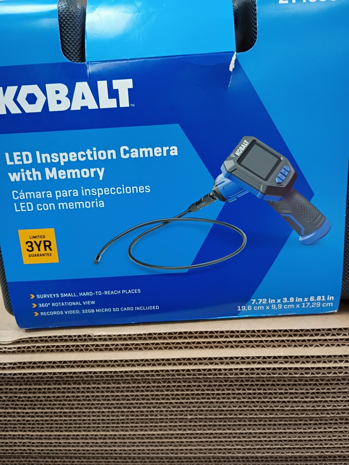 Kobalt Digital Inspection Camera Flexible Shaft Waterproof LED Lights