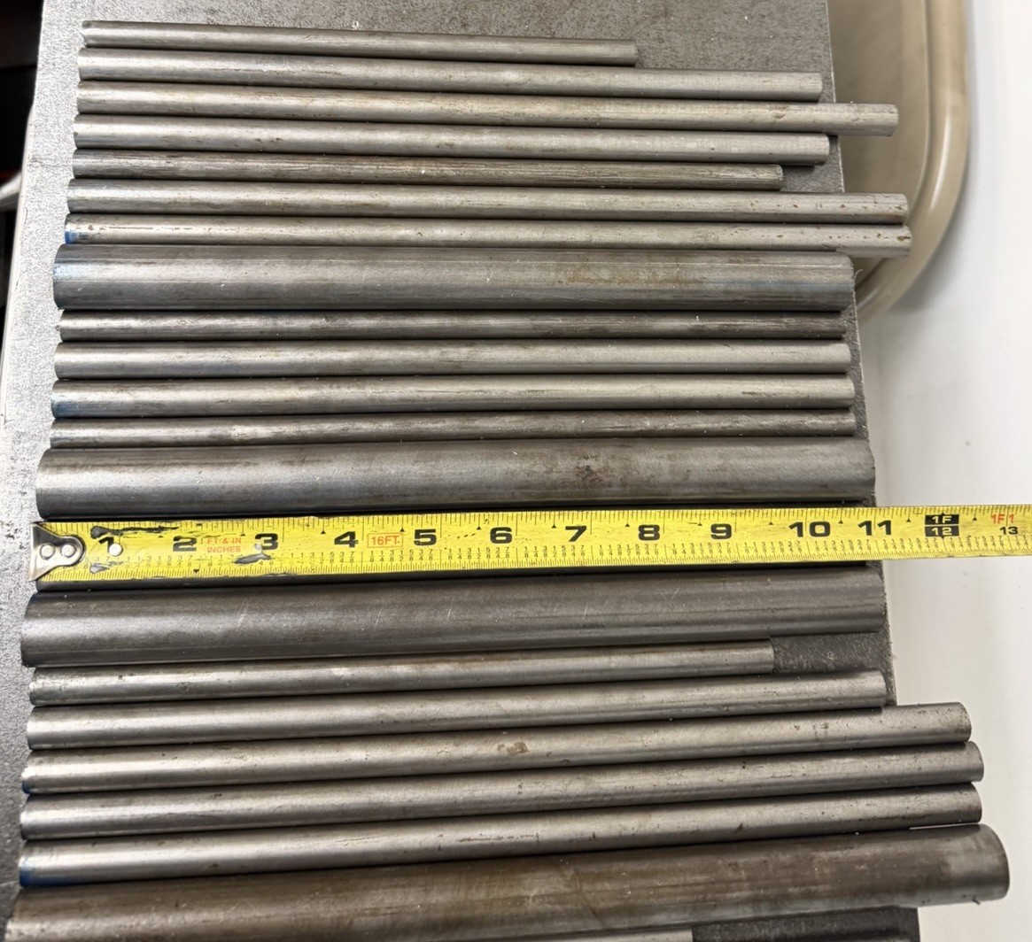 1144 Steel Round Bar Lot – Cold Drawn & Hot Rolled – 25 Pcs, 18.65 lbs