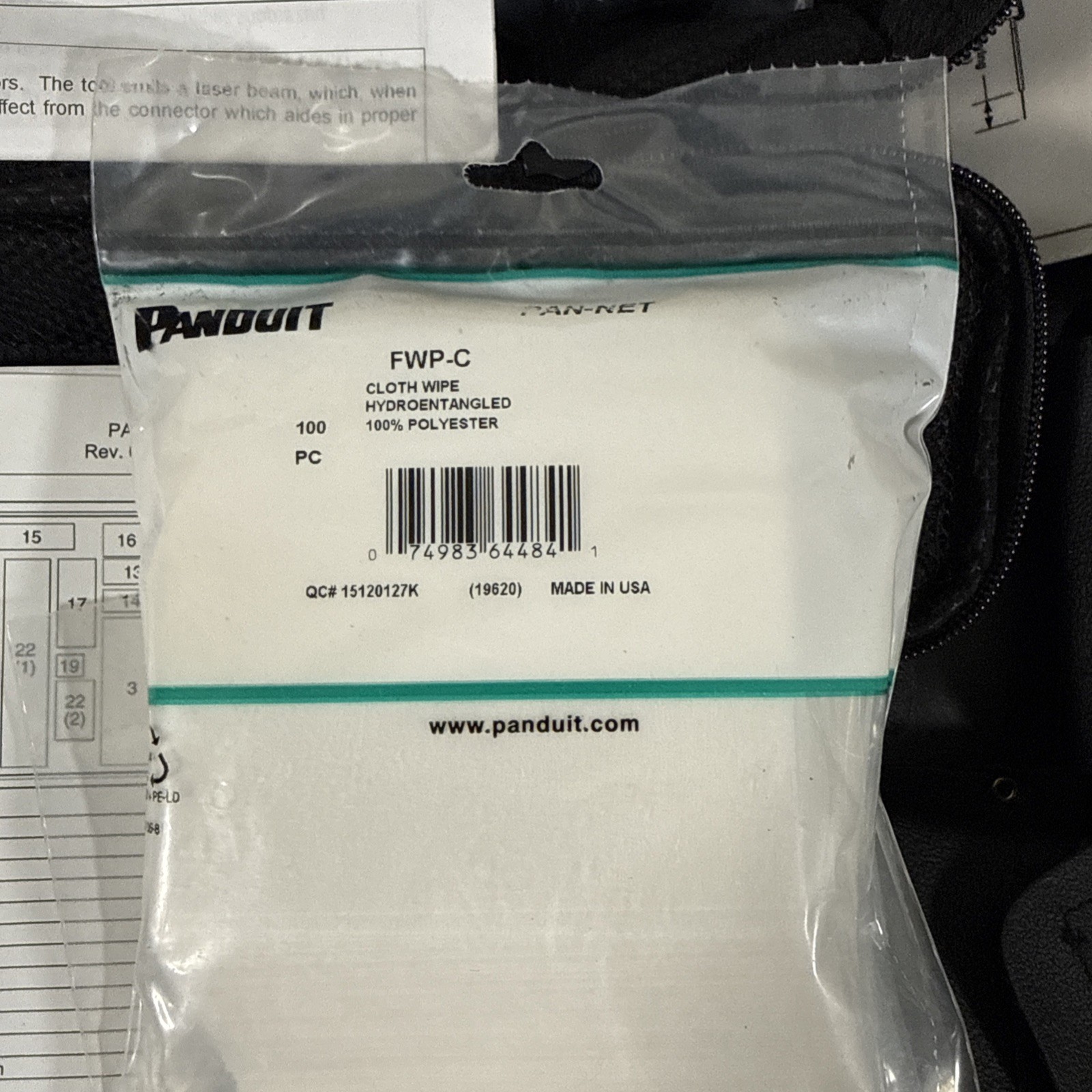 Panduit Opti-Cam Fiber Optic Termination Kit FKITCASE OCTT Black Professional