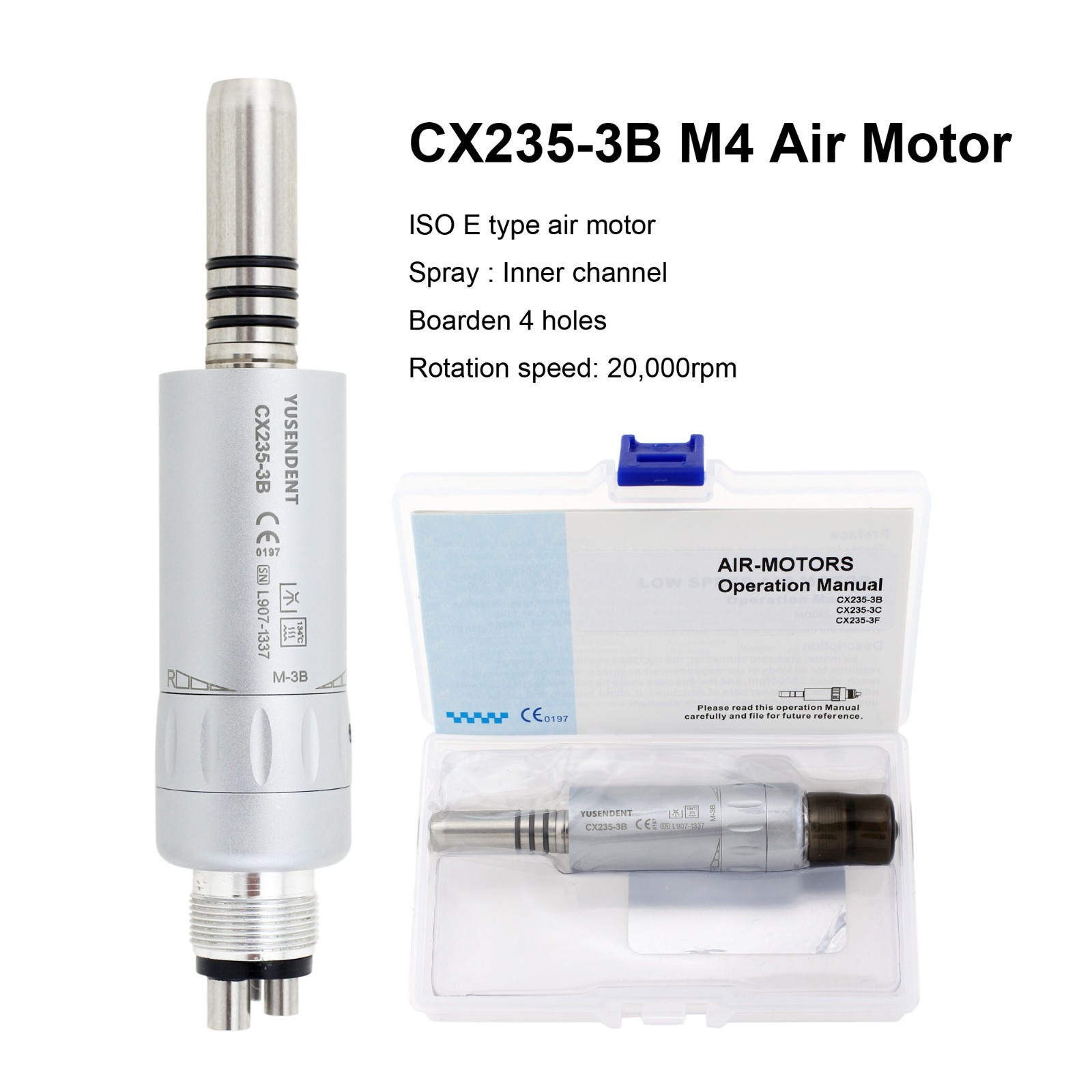 COXO 1:1 Dental Contra Angle Handpiece Low Speed InnerWater Motor NSK S MAX M25L