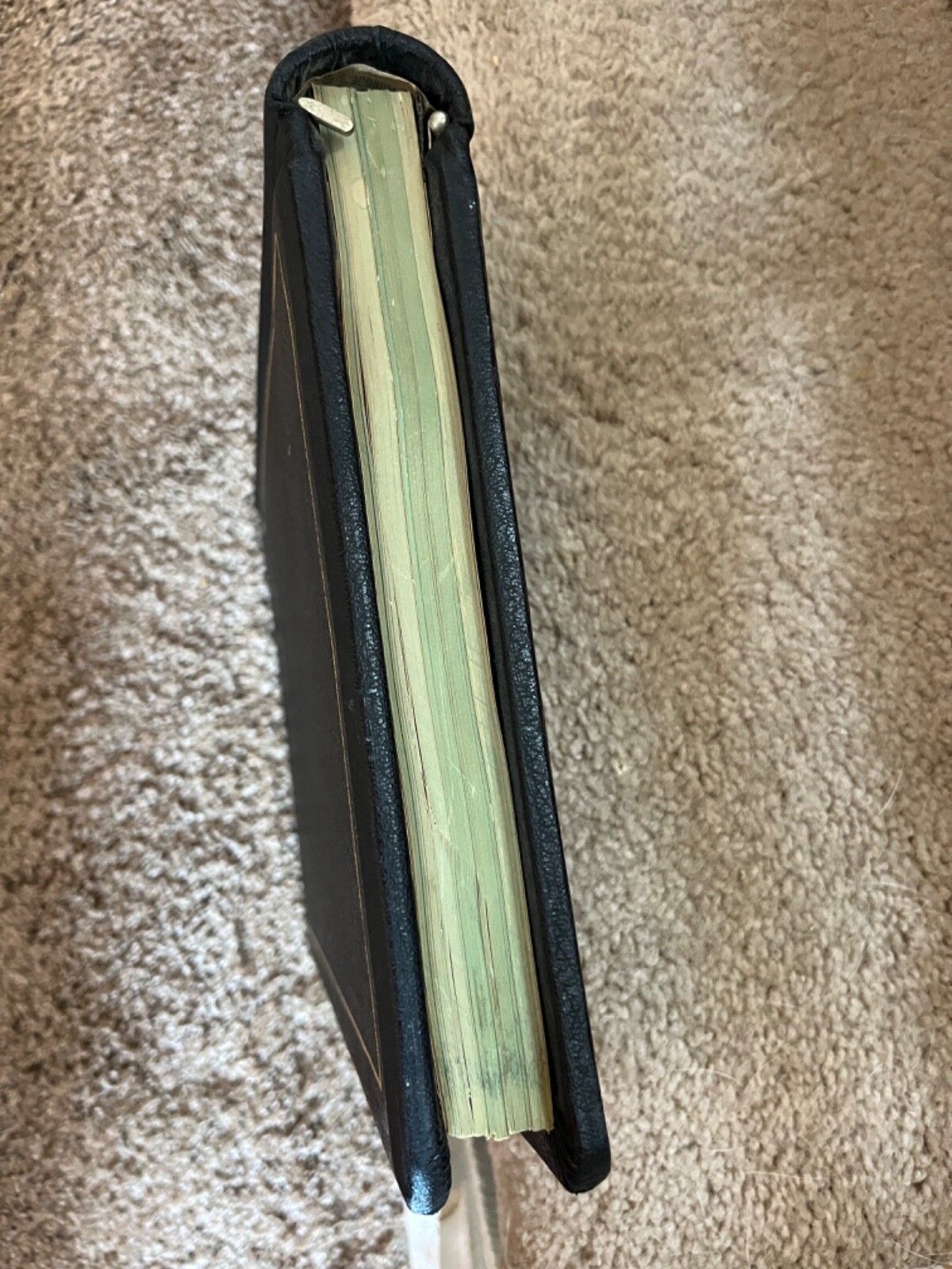 Boorum & Pease Record Book, Black Leather-Like Cover, 300 Unruled Pages
